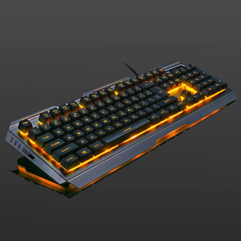 Wired Gaming Tastatur mit USB-Anschluss und Hintergrundbeleuchtung für Notebook und Desktop