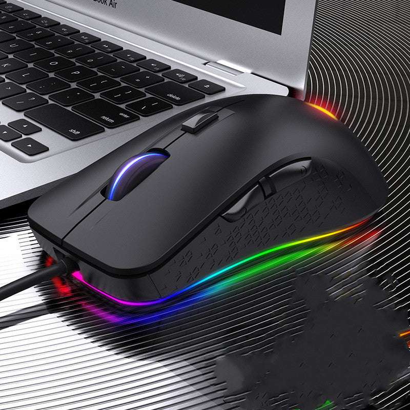 Schwarze G402Rgb mechanische Gaming-Maus mit RGB-Beleuchtung und sieben programmierbaren Tasten