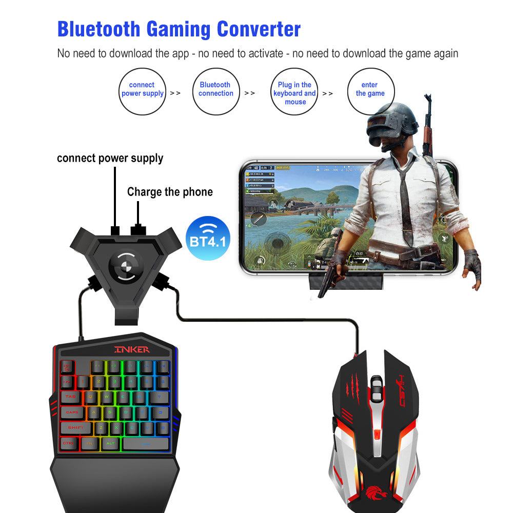 Bunte einhändige Gaming Tastatur mit Hintergrundbeleuchtung und wasserdichtem Design