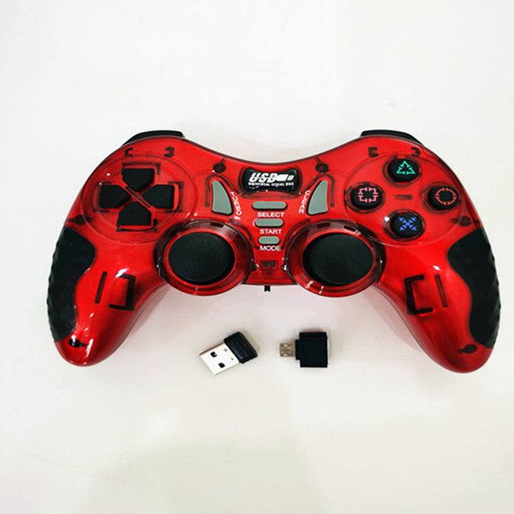 Roter und grauer Wireless Controller PC360 mit USB-Anschluss für PC-Spiele