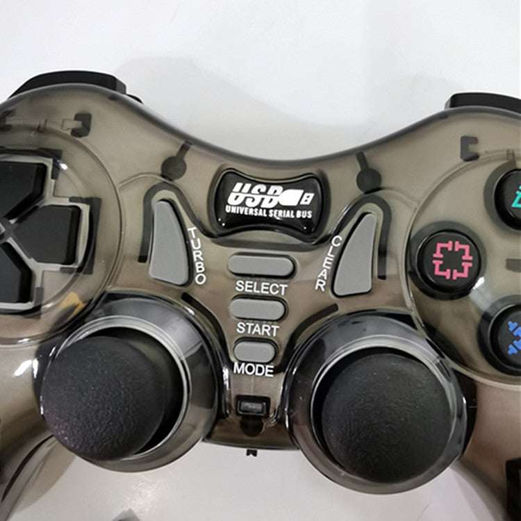 Kabelloser PC360 Gamecontroller in Rot und Grau mit USB-Anschluss