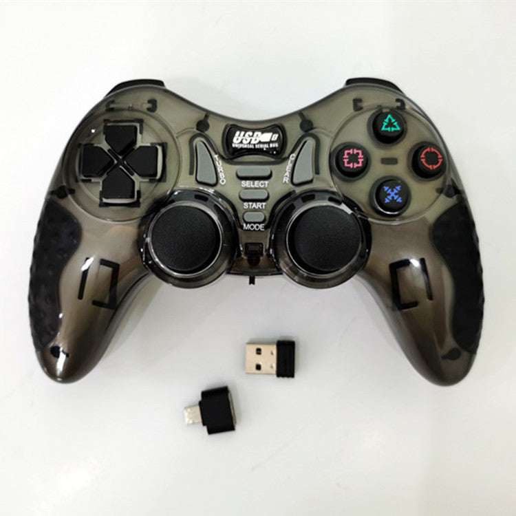 Kabelloser roter PC360 Game Controller mit USB-Anschluss und ergonomischem Design
