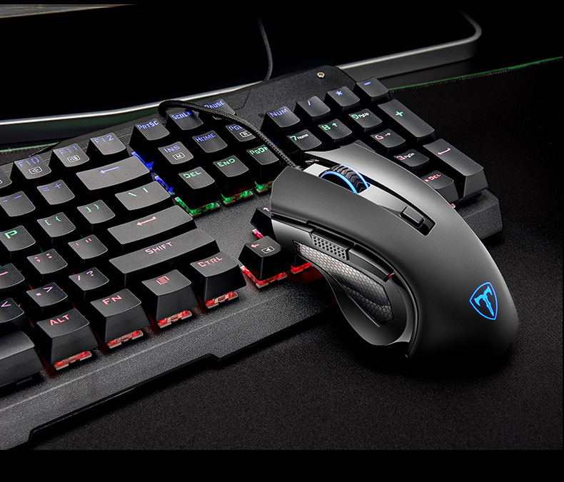 Kabelgebundene Gaming-Maus mit 6 Tasten und USB-Schnittstelle, 130x85x45mm, 128g, 8 Millionen Klicks Lebensdauer