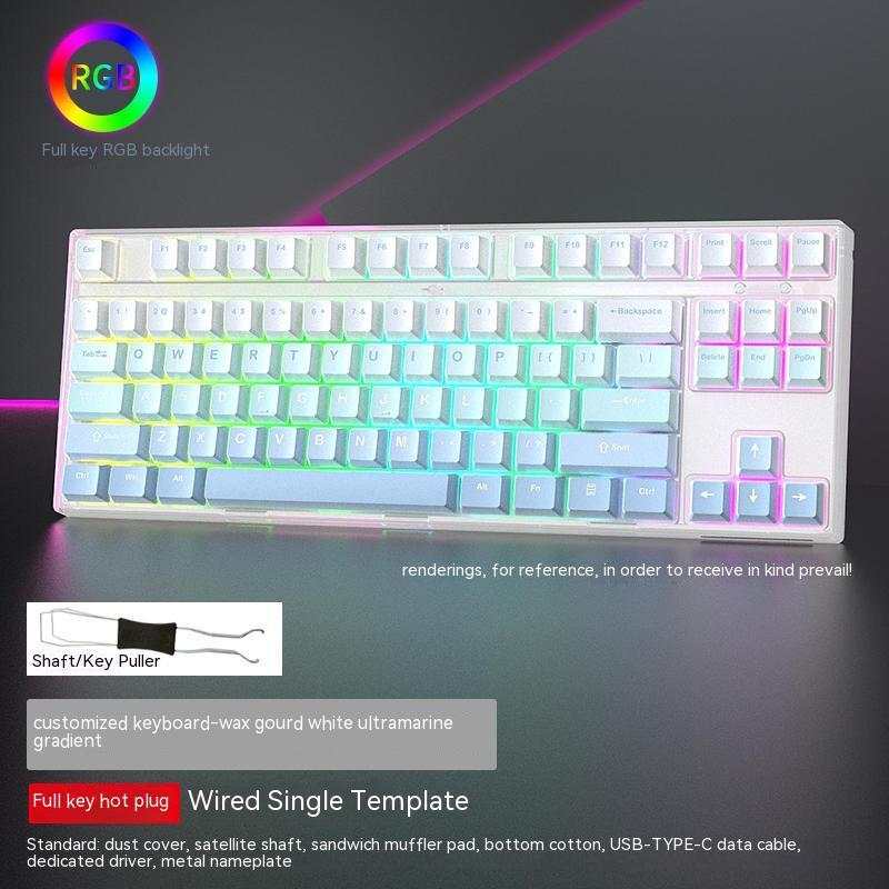 Wired Single-mode mechanische Gaming-Tastatur mit RGB-Beleuchtung und USB Type-C-Anschluss