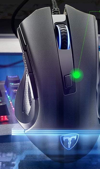 Kabelgebundene Gaming-Maus mit 6 Tasten und USB-Anschluss, kompakte Größe und langlebige Tasten für 8 Millionen Klicks