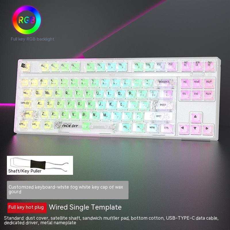 Kabelgebundene mechanische Gaming-Tastatur mit RGB-Beleuchtung und USB-C Anschluss