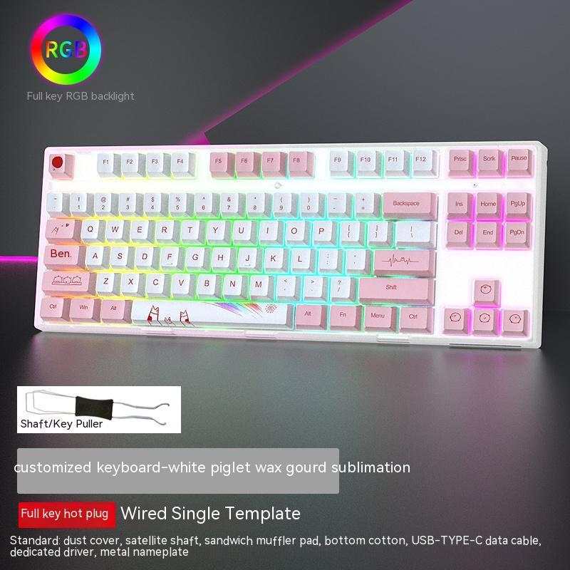 Kabelgebundene Single-Mode Gaming-Tastatur mit RGB-Beleuchtung und mechanischen Schaltern