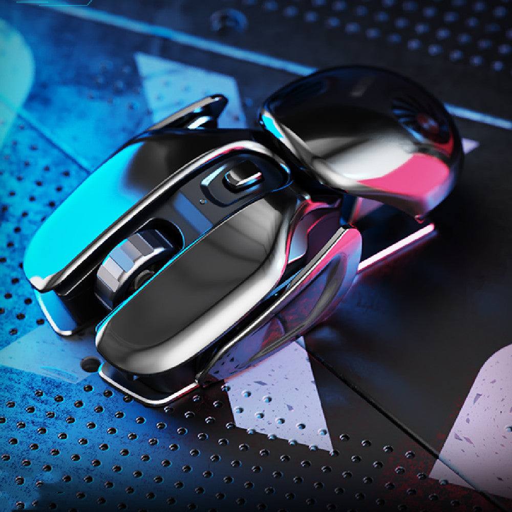Kabellose, geräuschlose Esports Gaming-Maus aus Aluminiumlegierung mit USB-Empfänger und einstellbarer DPI
