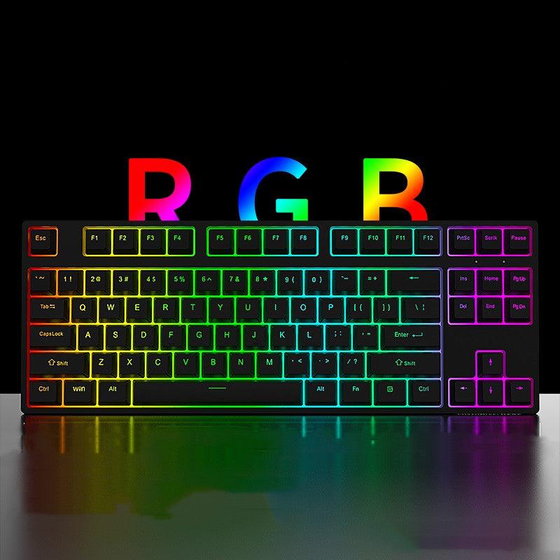 Wired Single-mode mechanische RGB Gaming-Tastatur mit 87 Tasten und USB-C Anschluss