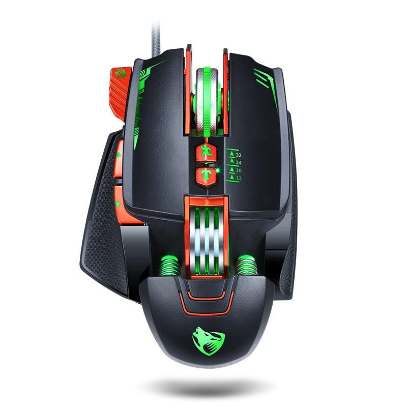 Thunder Wolf V9 Gaming-Maus mit USB-Kabel und 2500dpi für Desktop-Gaming