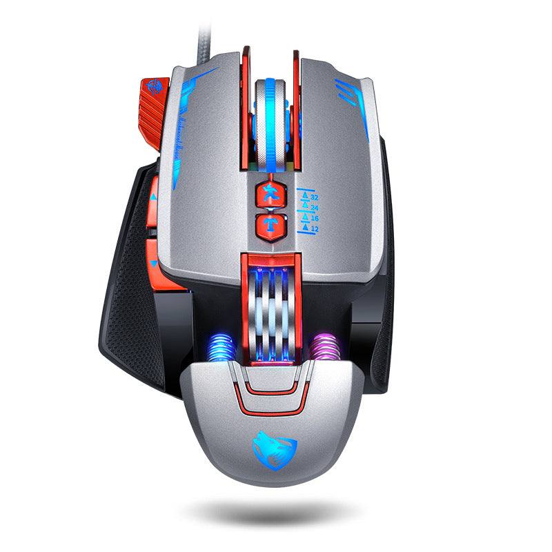 Thunder Wolf V9 Gaming-Maus mit USB-Kabel und 2500 DPI für Desktop-Gaming