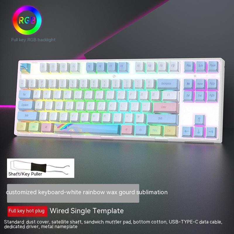 Wired Single-mode mechanische Gaming-Tastatur mit RGB-Beleuchtung und USB-C-Anschluss