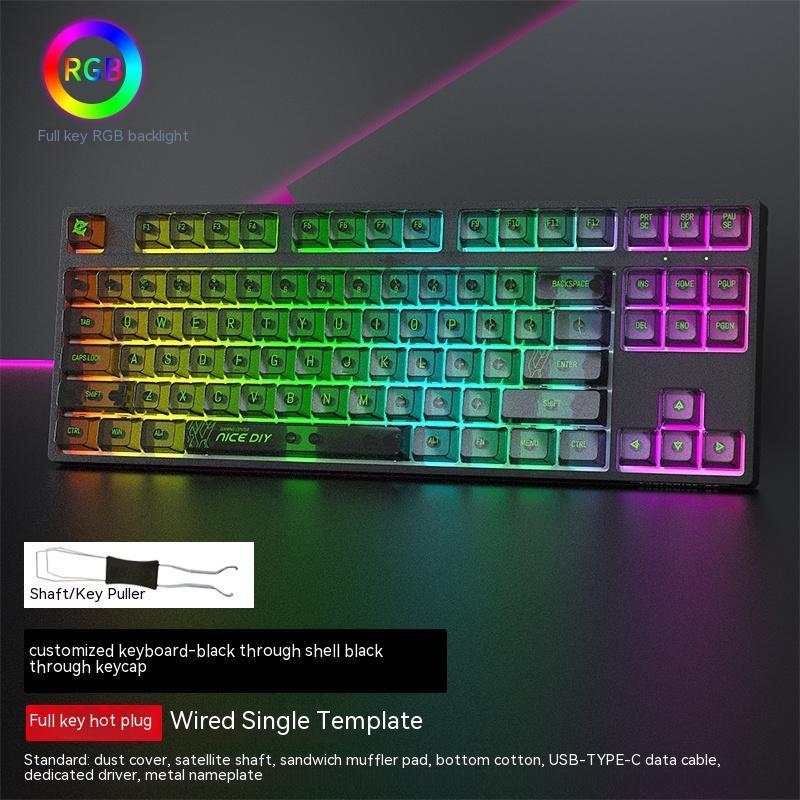Wired Single-mode mechanische Gaming-Tastatur mit RGB-Beleuchtung und USB-C-Anschluss