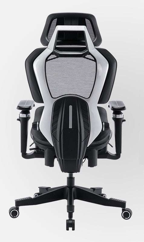 Ergonomischer Gaming Stuhl mit Mesh-Bezug und verstellbarer Lordosenstütze in Blau